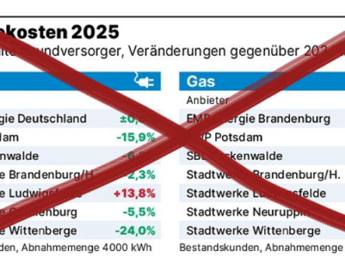 Korrektur in der MAZ zu Strompreisen