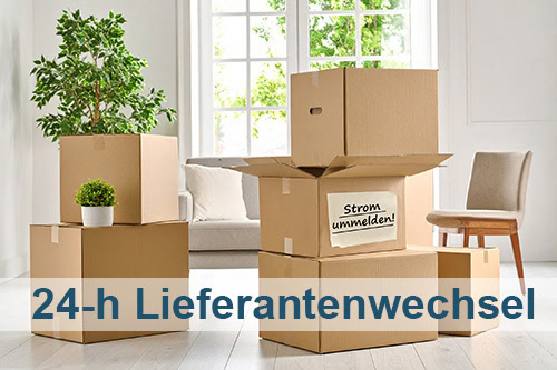 Umzugskartons im Wohnzimmer