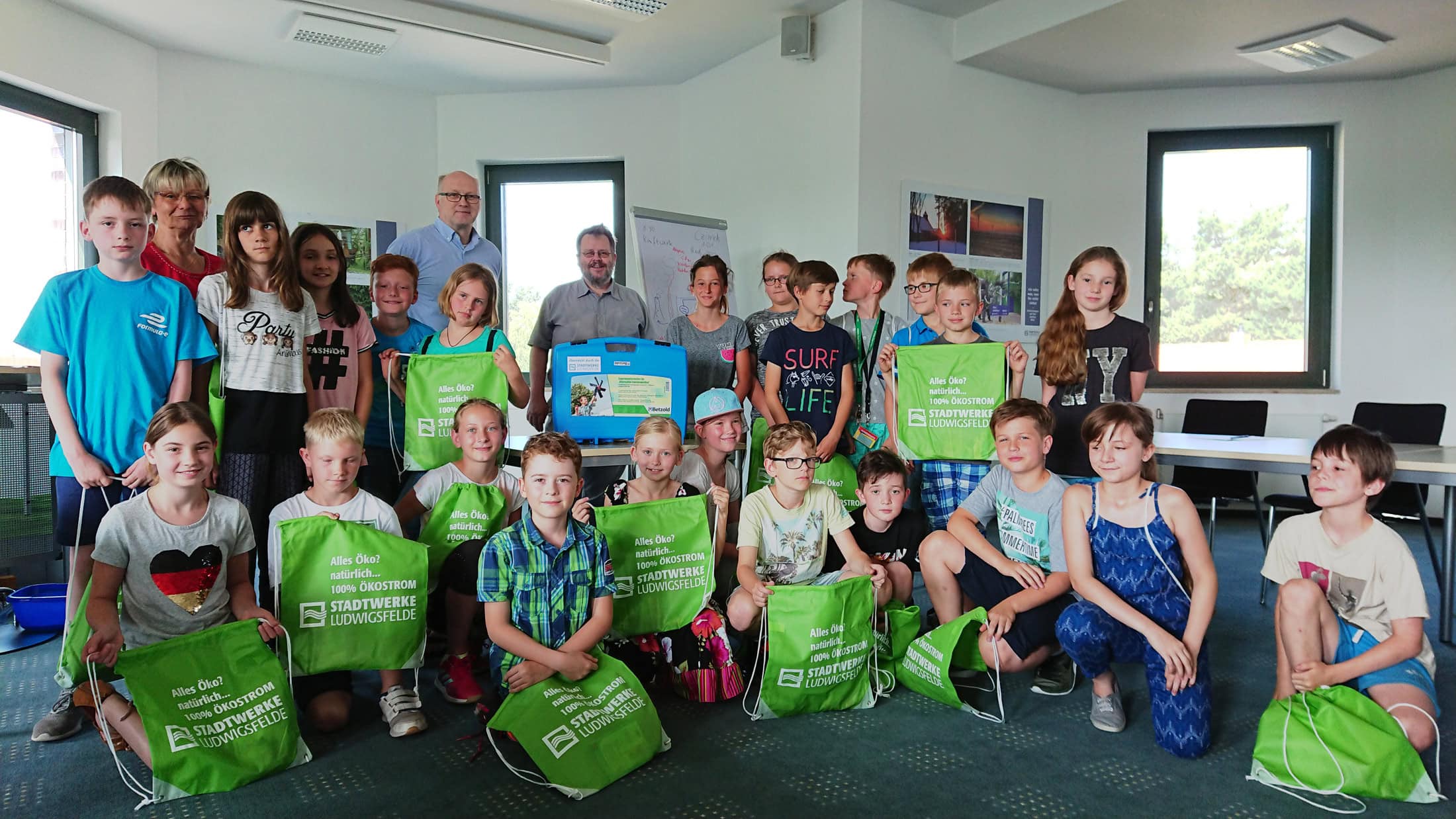 Teilnehmende Schüler an der Aktion 