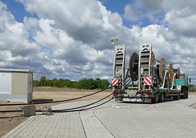 Verlegung von 20 kV-Kabel im Rousseaupark
