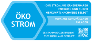 Logo von Klimainvest Green Concepts mit blau-grünem Symbol.